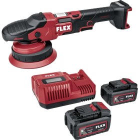 Resim Flex Xfe 15 150 18-Ec Set Random Orbital Çift Akülü Kablosuz Polisaj Makinesi Seti - Fırçasız Motor 
