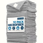 Resim 10 adet Ultra-Yumuşak Mikrofiber Araba Temizleme Havluları - Kare, Polyester, Uzay Temalı Otomatik Bakım için 