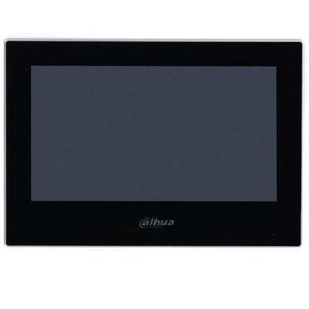 Resim VTH2621G-P 7" TFT LCD Dokunmatik Ekran Çok Yönlü Mikrofon Villa Tipi İntercom İç Ünite Siyah Kasa 