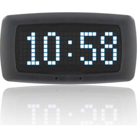 Resim Sanel Saat Göstergesi Matrix Göstergeli Beyaz Siyah Yazı Renkli 