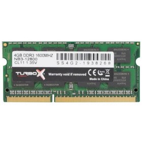 Resim Turbox Race Lap S 4GB DDR3 1600MHZ Notebook Ram 16:00 a Kadar Verilen Siparişler Aynı Gün Kargoda