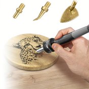 Resim 8 Parça Ahşap Yakma ve Gravür Seti, Harf Uçları, Oyma Demiri ve Kabartma Kapakları ile - Metal Malzeme, DIY El Sanatları ve Sanat Projeleri için İdeal, Yeni Başlayanlar İçin Uygun 