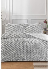 Resim Winter Tale Tavşan Tüyü Çift Kişilik Yorgan Seti 220x240 Cm Gri Gri 