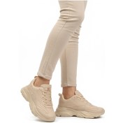 Resim Walkway Ekru Bağcıklı Kadın Sneaker Çok Renkli 