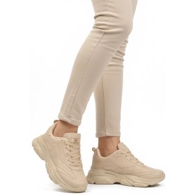 Resim Walkway Ekru Bağcıklı Kadın Sneaker Çok Renkli 