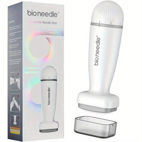 Resim Bio 120 İğne Paslanmaz Çelik 0.25mm Mikro İğneler Derma Damga Kaymaz Plastik Sap Yüz Bakımı Güzellik Araçları İçin Kullanılır 