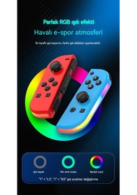 Resim Rgb Işıklı Gamepad Uyandırma Titreşimi Parlak Vücut Algılama Bluetooth Gamepad Şeffaf Pikachu 