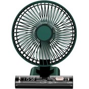Resim Mini Elektrikli Masa Vantilatörü Usb Şarjlı, Döner Başlıklı Yeşil, 