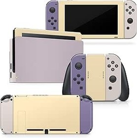 Resim Tacky Design Nintendo Switch Cilt ile Uyumlu Düz Renk Kaplama - Premium Vinil 3M Colorwave Engelleme Nintendo Switch Çıkartma Seti - Konsol, Dock, Joy Con için Anahtar Kılıfı - Tam Çıkartma 