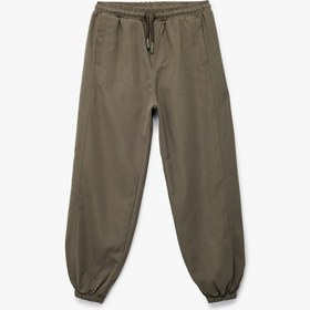 Resim Koton Cepli Beli Lastikli Bağlamalı Loose Fit Jogger Paraşüt Pantolon Yeşil 6wkb40018tw Yeşil 