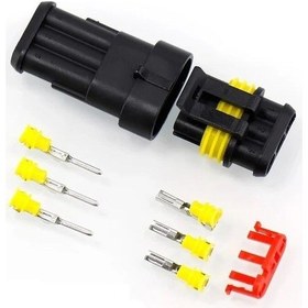 Resim 3 Lü Su Geçirmez Üçlü Konnektör Soket Waterproof 1 Adet 