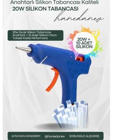 Resim 20w Sıcak Silikon Tabancası Anahtarlı + 10 Adet Silikom Mum Yüksek Kalite Performans 