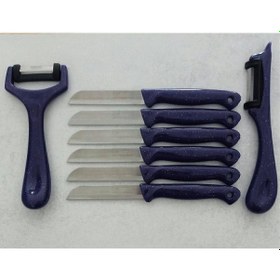 Resim Solingen 6'lı Meyve-sebze-doğrama Bıçağı Ve 2'li Soyacak 8'li Set Mor Metal 