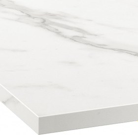 Resim Tezgah, beyaz mermer görünüm-laminat, 246x63,5x2,8 cm 