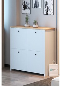 Resim % 100 Mdflam Beyaz Cube Ayakkabılık Country Ayakkabılık Country Y 