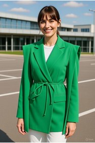 Resim TANISA Zaven Omzu Kuşaklı Blazer Ceket TNS-4395 
