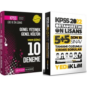 Resim Pegem Akademi Yayıncılık 2022 KPSS Lise ve Önlisans Tamamı Çözümlü 10'lu Karma Deneme Pegem Akademi Yayıncılık - Yediiklim 5 - 5 Çıkmış 