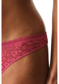Resim Penti Fuşya Easy Lace Dantel V Model Tanga Külot Carmıne 