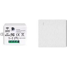 Resim Dianziye 220v 433mhz Kablosuz Tek Tuşlu Işık Kontrolü Anahtarı, Beyaz, 50m Mesafe, 10a Akım, Kesinti Belleği 