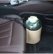 Resim Dashanshop 1 Adet Bej Araç Koltuğu Düzenleyici - Çift Fonksiyonlu Bardaklık Termos Çöp Kutusu 