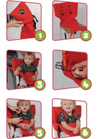 Resim Portatif Kumaş Mama Sandalyesi 