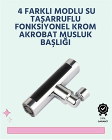 Resim shopwave Krom Kaplamalı Çok Fonksiyonlu Musluk Başlığı | Paslanmaz Malzeme 