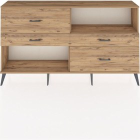 Resim Arges Konsol Tek Raflı 4 Çekmeceli 176x30x99 Çam-çam Çam-çam 