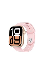 Resim Ferrucci Smart S10 Max 39 Mm Silikon Kordon Akıllı Saat (Distribütör Garantili) Pembe-F766 