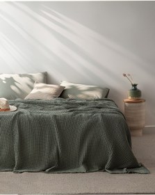 Resim Madame Coco Beatrice %100 Pamuk Çift Kişilik Yatak Örtüsü - Haki Yo0000000058 