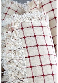 Resim Buldan Işi Bordo Renk Çekyat-Koltuk Örtüsü 180 x 180 