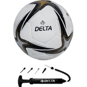 Resim Delta Super League El Dikişli 4 Numara Futbol Topu + Top Pompası 