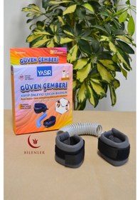 Resim Hac Umre Kayıp Önleyici Güven Çemberi - Çocuk Güvenlik Bilekliği - Gri 