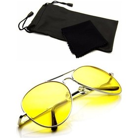 Resim Xianwen Metal Çerçeveli Gece Sürüş Gözlüğü Kılıf 