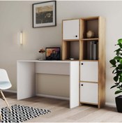 Resim Mezza 1993 Sılence Kitaplık - Çalışma Masası Takımı Sepet - Beyaz 