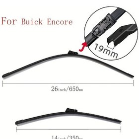 Resim Cordial Kaliteli 26" & 14" Çerçevesiz Buick Encore 2013-2021 İçin Uzun Ömürlü Silecek 