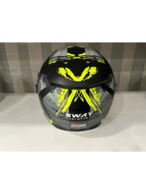 Resim Sway Kask Sway SW-766 Matt Poıson Black Grey Yellow 