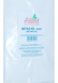 Resim Lokmanavm Beyaz Kil 500 Gr Doğal Saf Toz Mini Maskesi Kili Paket 