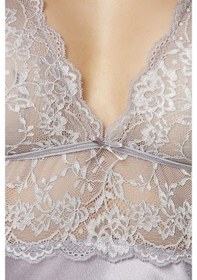 Resim Pierre Cardin Saten Dantelli Gecelik 905 Royal (550651942) 