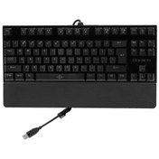 Resim Vkemall 87 Tuşlu Mekanik Oyun Klavyesi - Mavi Switch, Rgb Aydınlatmalı, Çıkarılabilir Bilek Desteği İle Ergonomik Tasarım 