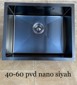 Resim DYSNOX Dys-nox 40x60 Siyah Nano Kaplamalı Dışı Ses Yalıtımlı Evye 