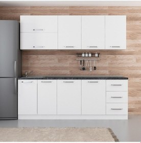 Resim Minar 225 Cm Mutfak Dolabı Beyaz 225-B1 Beyaz 