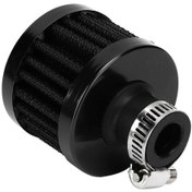 Resim 13 Mm/0,5 İnç Mini Hava Giriş Filtresi Havalandırma Krank Mili Havalandırması Evrensel Araba Aksesuarları Siyah 