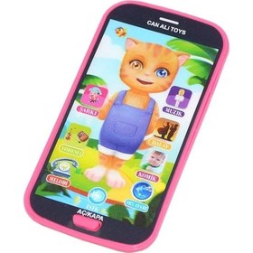 Resim Whirly Kedili Telefon Oyuncak Telefon Sesli Işıklı Pilli Eğitici 
