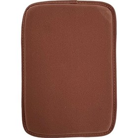 Resim Xindoker Koyu Kahverengi Deri Araba Kol Dayama Yastığı - 30x21cm Antipyasanlı Merkezi Kol Dayama Kılıfı 