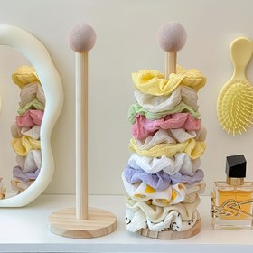 Resim 1/2/3 adet Katı Ahşap Saç Aksesuarı Düzenleyici Stand - Scrunchies, Klips ve Köpekbalığı Klipsleri için Çok Katlı Gösterim, Pastel ve Nötr Renk Seçenekleri, Çok Amaçlı Stand|Fonksiyonel Dekor Eşyası|Kaliteli El Sanatları, Saç Stilisti Hediyeleri, Mücevher Kuleleri, Saç Aksesuarları Düzenleyici|Dekoratif Stand|Ahşap Yapı, Saç Düzenleyici Stand 