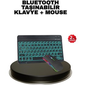 Resim Aydınlatmalı Türkçe Q Rgb Klavye Sessiz Dayanıklı Tuş Takımı 