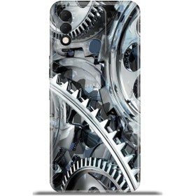Resim Tecno Spark 8t Kılıf Silikon Kapak Mekanik 