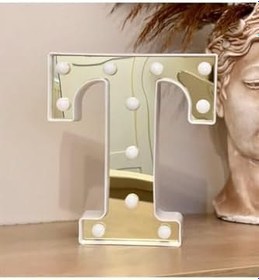 Resim Bilger 3d Işıklı Led Harf Dekoratif Aydınlatma, Sarı, 10 x 10 