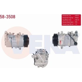 Resim Renault Grand Scenıc Iıı Jz0/1 1.9 Dci 2009- Klima Kompresörü 7pk 119mm 7711497391 8200956574 