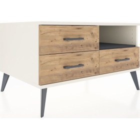 Resim Kronos Şifonyer Tek Raflı 3 Çekmeceli 88x59x48 Aytaşı-antrasit/çam Antrasit/çam 